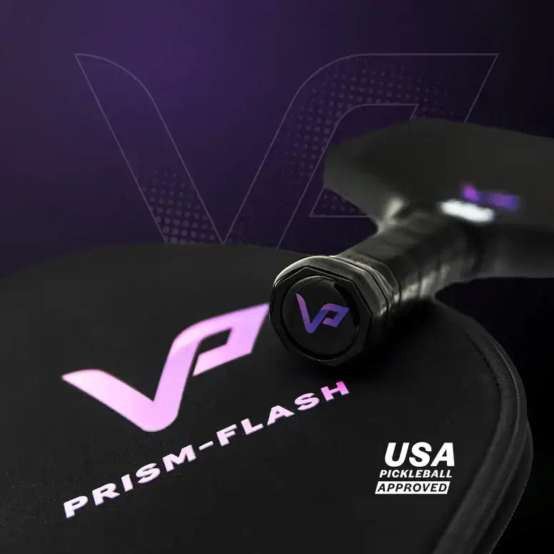 VATIC PRO PRISM FLASH pickleball paddle featuring a carbon fiber design and USA Pickleball approval.
