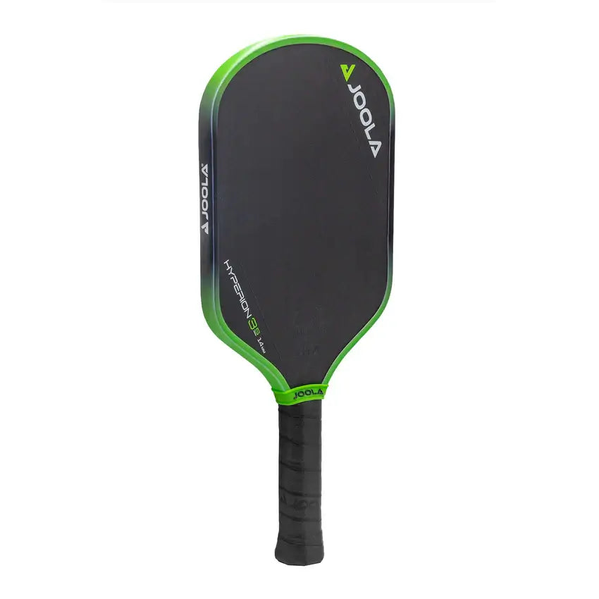 JOOLA Ben Johns Hyperion 3S 14mm pickleball paddle with green and black design for enhanced gameplay.