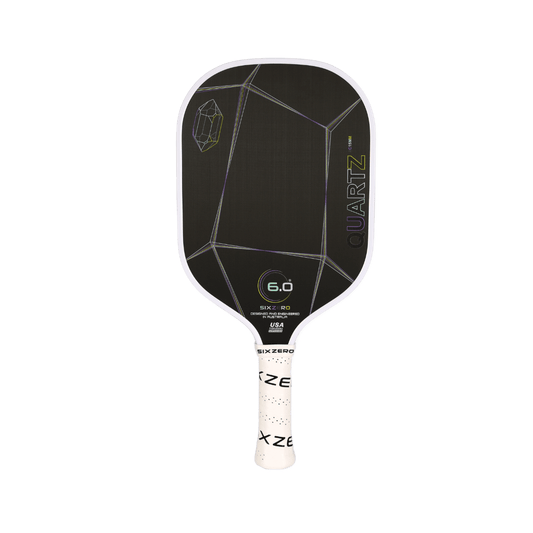 Six Zero Quartz Pickleball Paddle with large sweet spot for enhanced control, power, and performance.