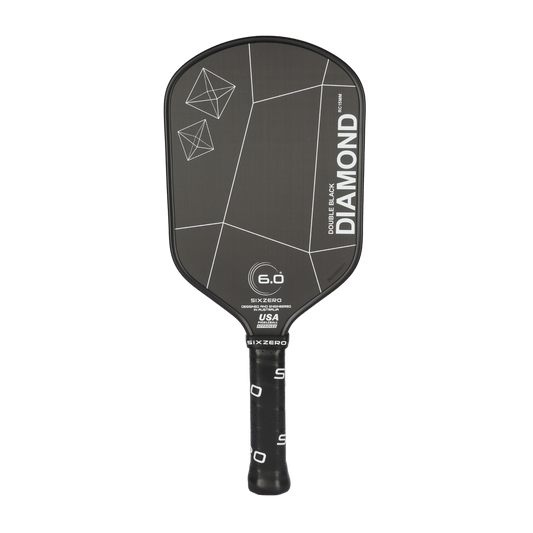 Six Zero Double Black Diamond Control Elongated Paddle with Raw Carbon Technology for Precision and Control