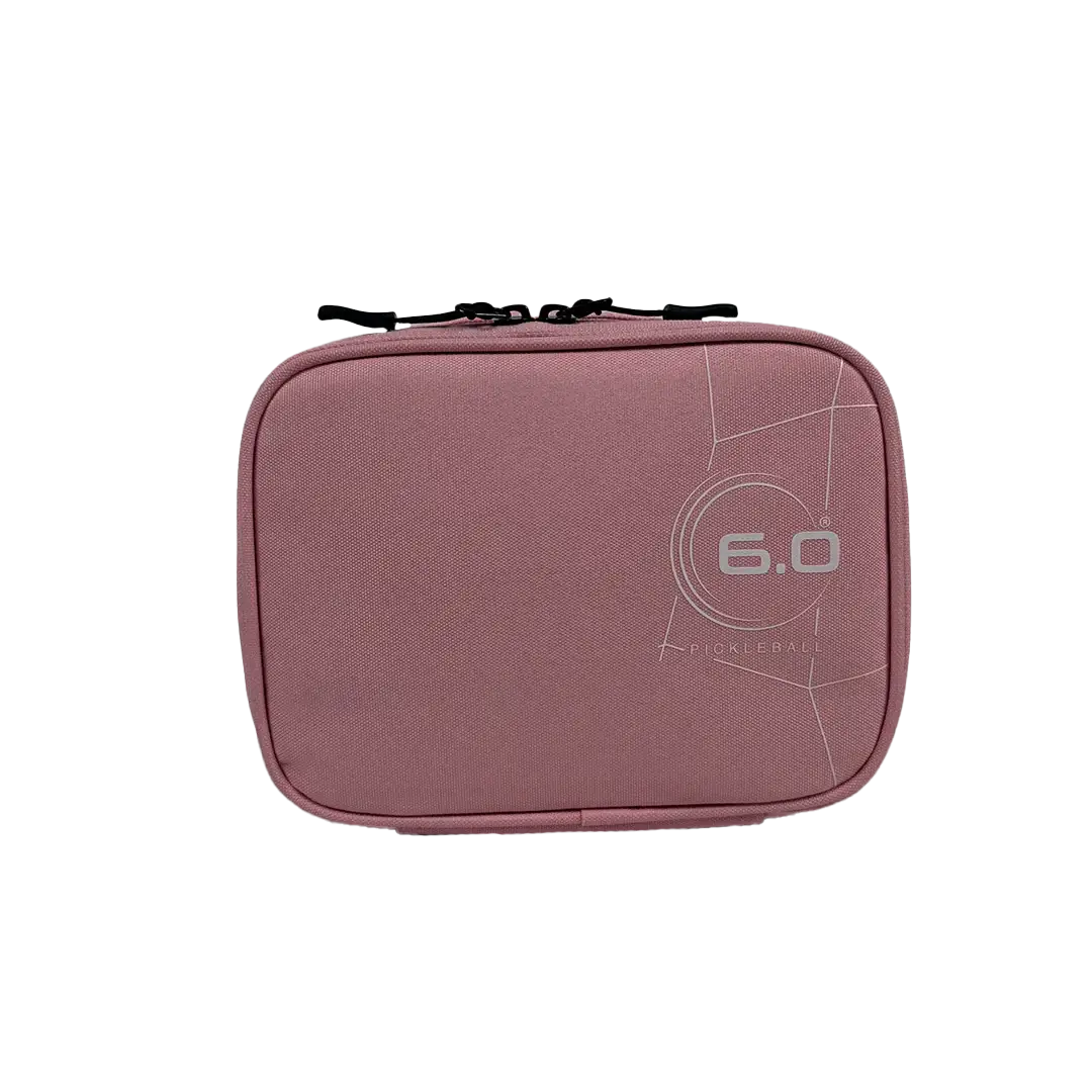 Compact 6.0 pickleball carry case in pink, designed for durability and portability.