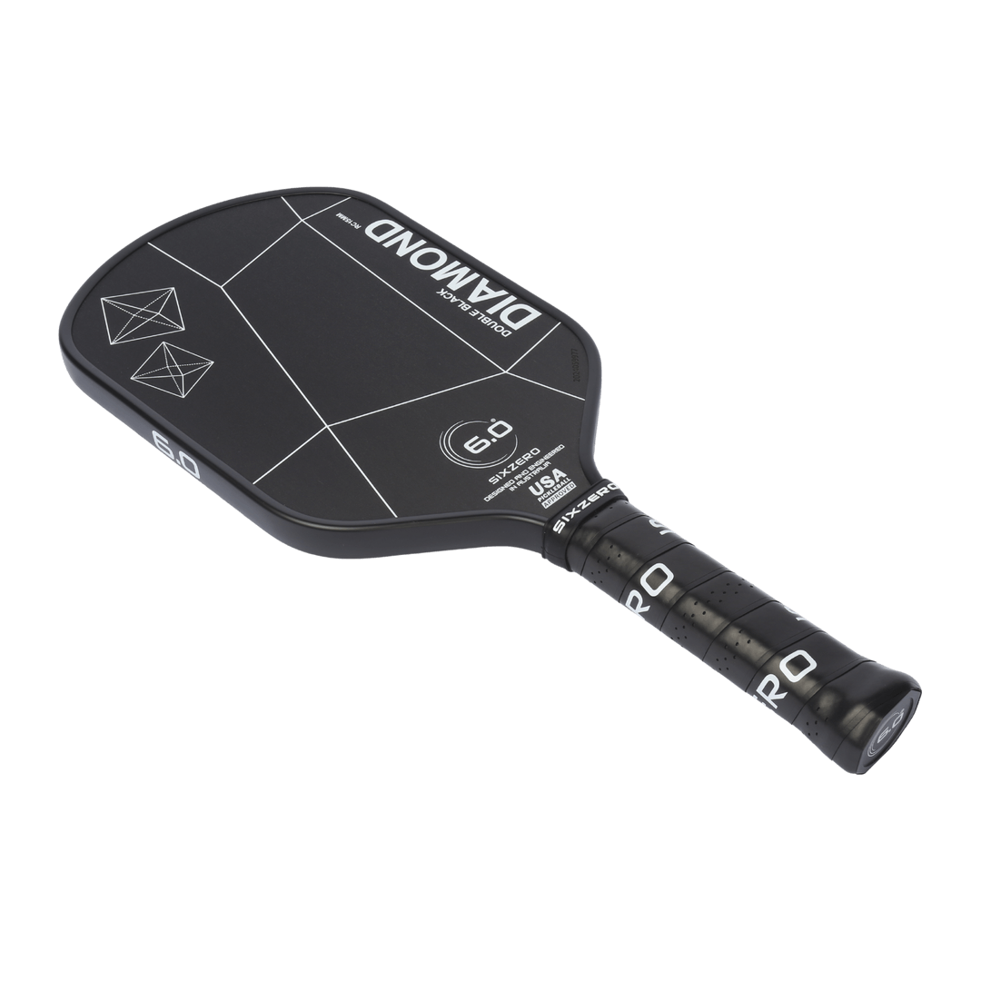 Six Zero Double Black Diamond Control Elongated Paddle - Paddle of the Year 2023, engineered for precision and control with Raw Carbon Technology.