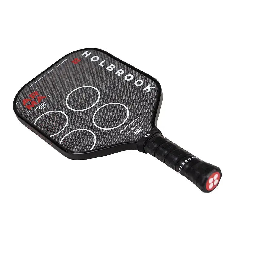 Holbrook Arma Metallic S 14mm paddle with a sleek black design and ergonomic grip for optimal performance.