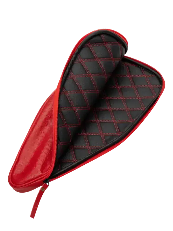 Selkirk Labs Red Paddle Collectors Case, showcasing red and black design with a padded interior.