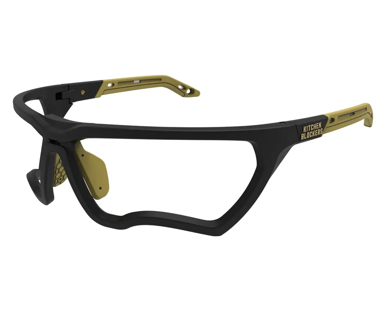 Kitchen Blockers™ protective eyewear for Pickleball players, ensuring clarity and full eye safety during games.