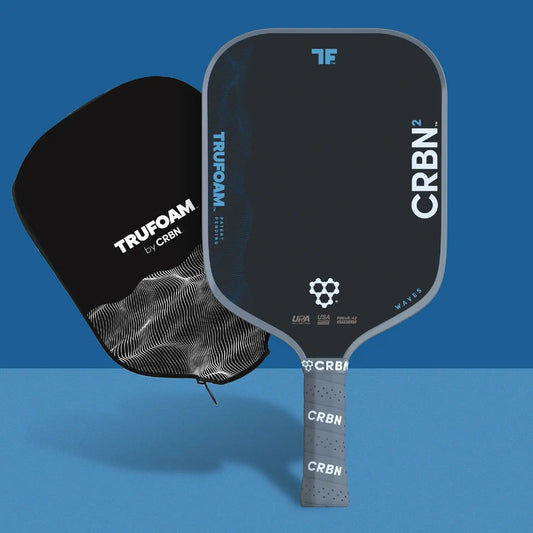 CRBN² TruFoam Waves (Square) paddle with cover showcasing innovative design and technology.