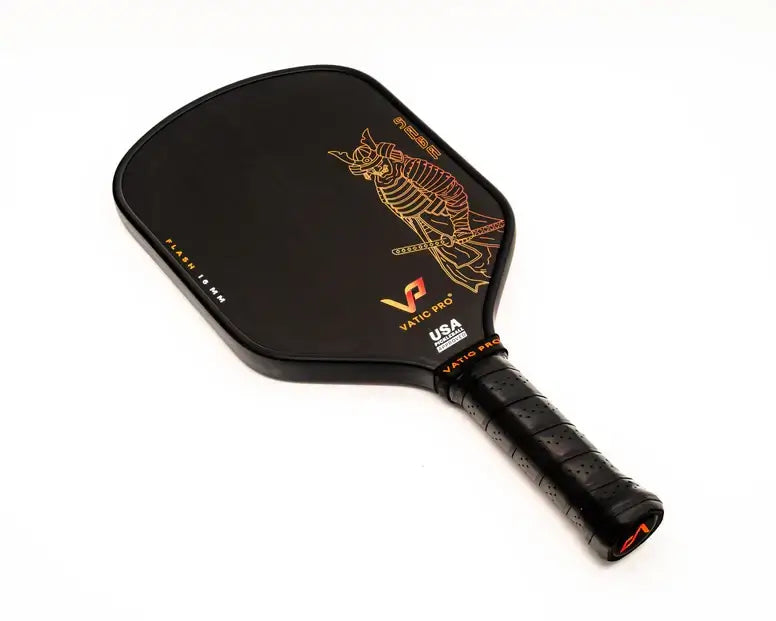 Vatic Pro Saga Flash 16mm paddle with a standard handle and proprietary composite surface design.