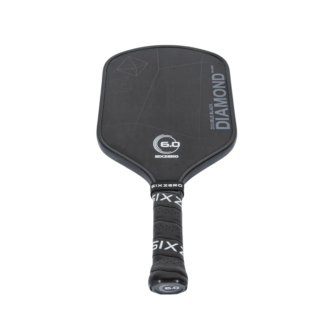 Six Zero Double Black Diamond pickleball paddle with Raw Carbon Technology for precision control