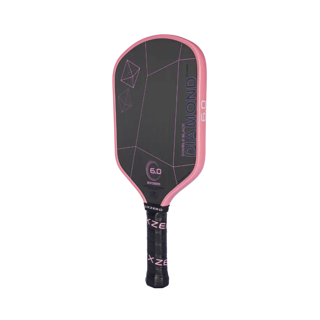 Six Zero Double Black Diamond Control paddle featuring Raw Carbon Technology for unmatched precision and control in pickleball.