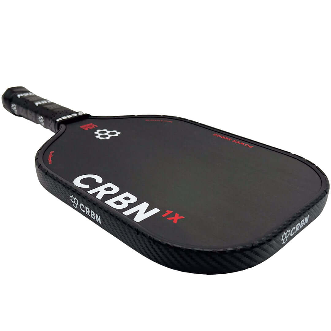 CRBN paddle with Protective Edge Guard Tape, black paddle with seamless corner design to prevent scratches and impacts, enhancing durability.
