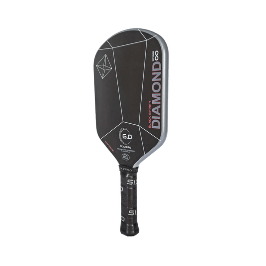 Six Zero Infinity Edgeless Black Diamond Power pickleball paddle, high-performance design with patent-pending edge for unmatched power on the court