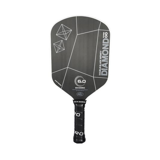Six Zero Infinity Series Double Black Diamond pickleball paddle with revolutionary edge technology for high-performance play