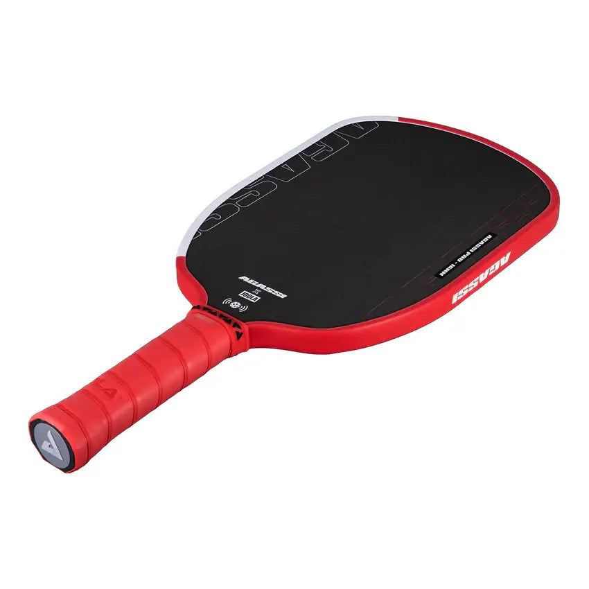 JOOLA Agassi Pro 16mm professional paddle with red grip and extended sweet spot for precision.