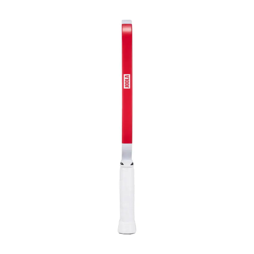 JOOLA Graf Pro 16mm Pickleball paddle front view with red design and white grip for professional players.