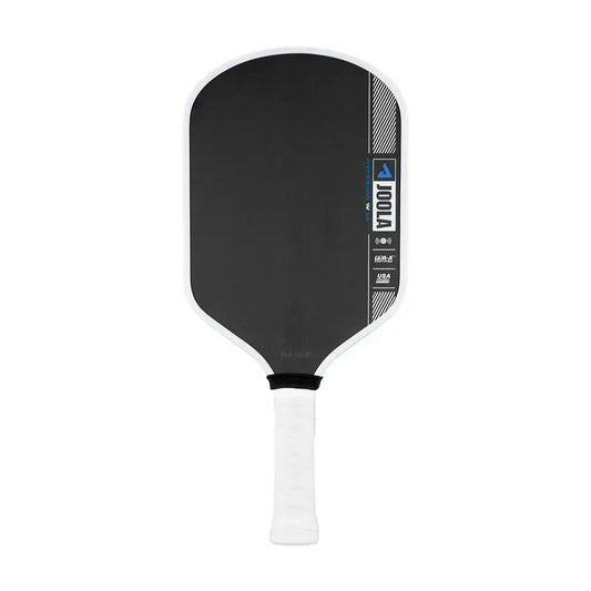 JOOLA Ben John's Hyperion Pro IV 14mm pickleball paddle featuring aerodynamic design for enhanced swing speed.
