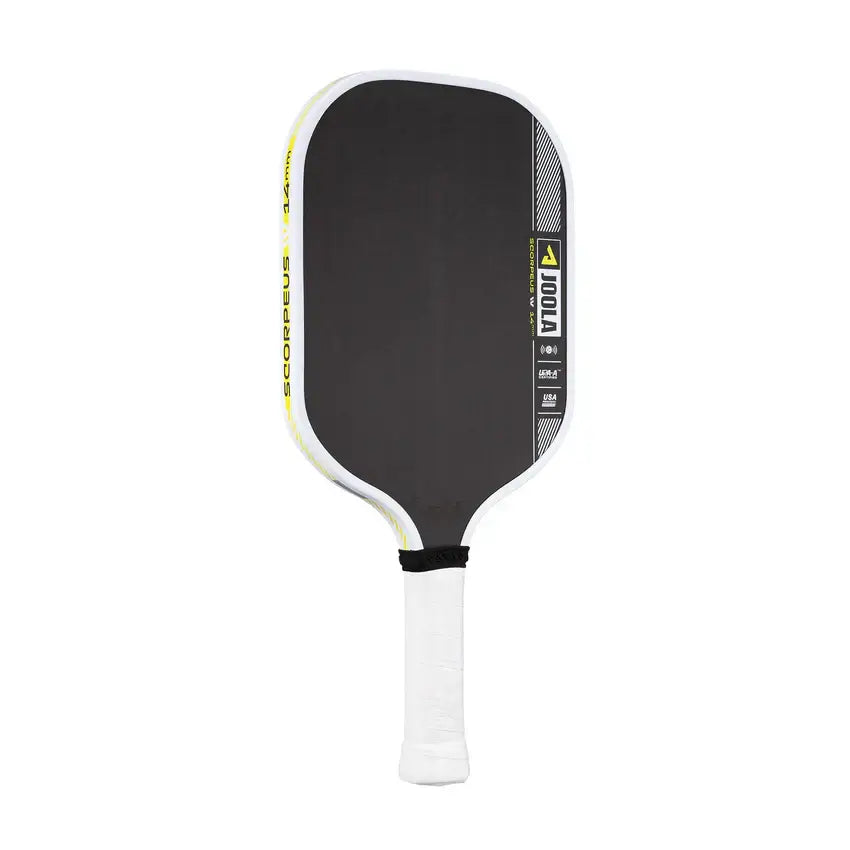 JOOLA Anna Bright Scorpeus Pro IV 14mm pickleball paddle showcasing sleek design and advanced TFP technology for enhanced play.