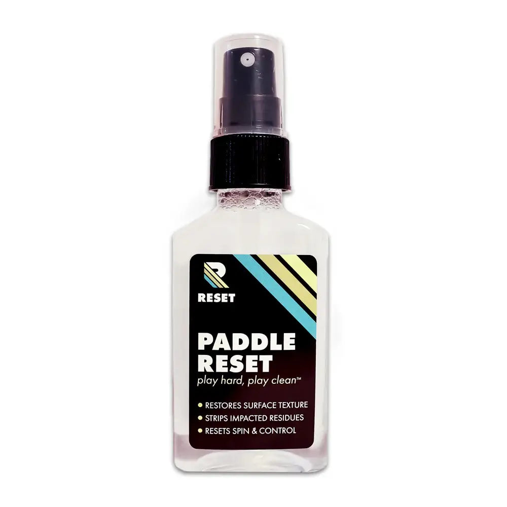 Paddle Reset spray bottle for restoring surface texture, removing residues, and enhancing paddle spin and control.
