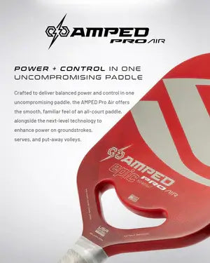 Selkirk AMPED Pro Air pickleball paddle showcasing power and control in a sleek design for all-court play.