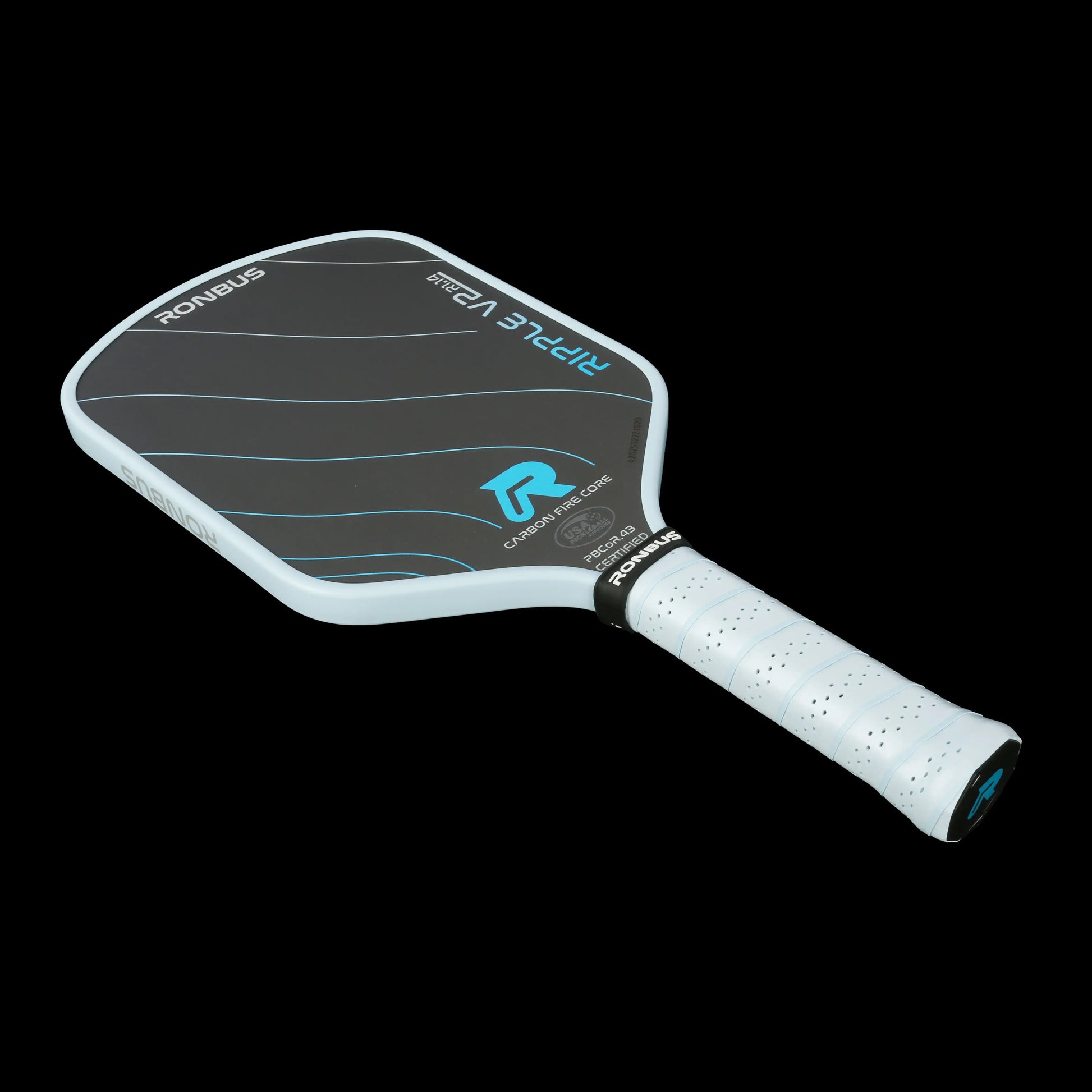 Ronbus Ripple V2 R1.14 pickleball paddle with fiber-infused core for power, spin, and a large sweetspot.