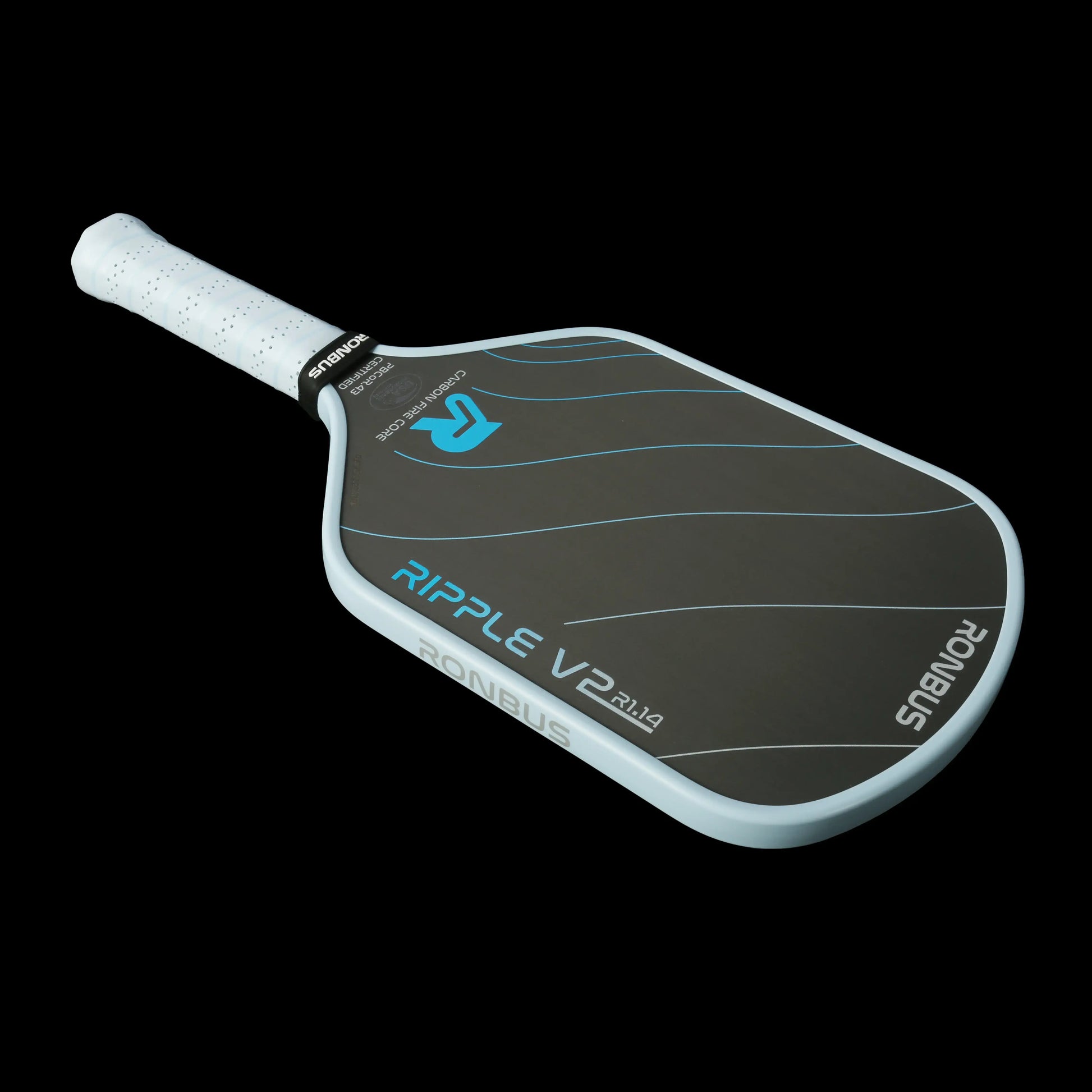 Ronbus Ripple V2 R1.14 paddle featuring FIRE core, carbon fiber lattice, and EVA foam for optimal performance.