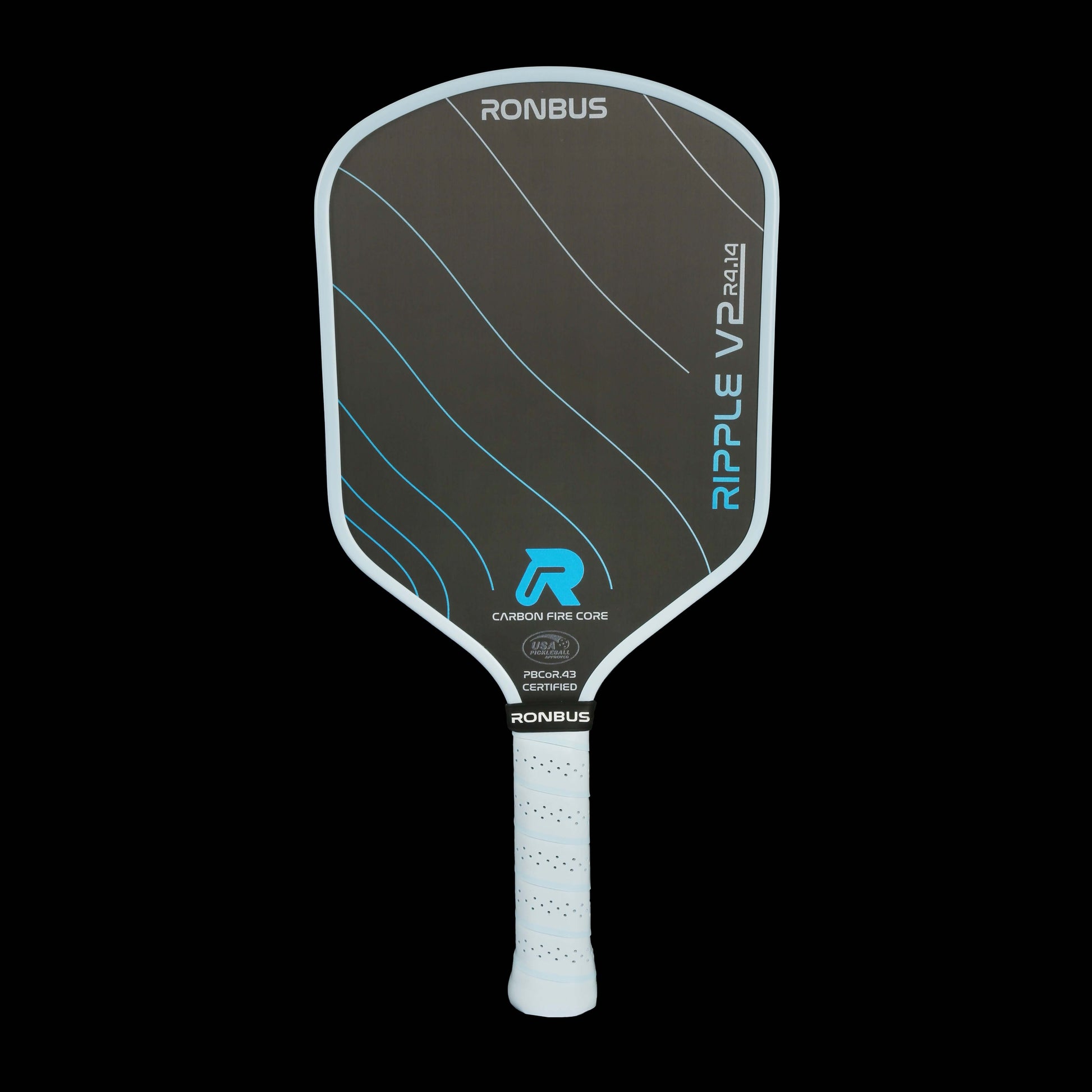 Ronbus Ripple V2 R4.14 paddle featuring FIRE core, carbon fiber lattice, and EVA foam for optimal performance.