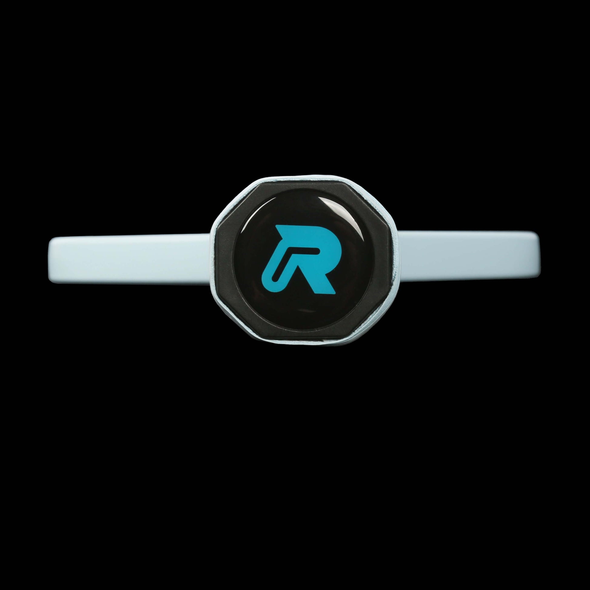 Ronbus Ripple V2 R4.14 paddle with a black and blue logo on a sleek white band.