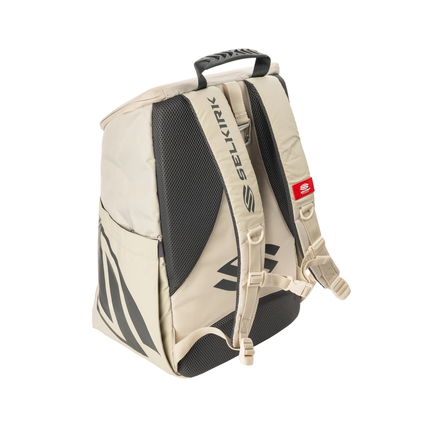 Selkirk Pro Line Team Bag Pickleball Backpack in beige, featuring ergonomic straps and breathable mesh panels.