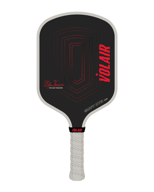 Volair SHIFT HYB Pickleball Paddle 14mm – Dylan Fraizer signature paddle features a sleek black design.