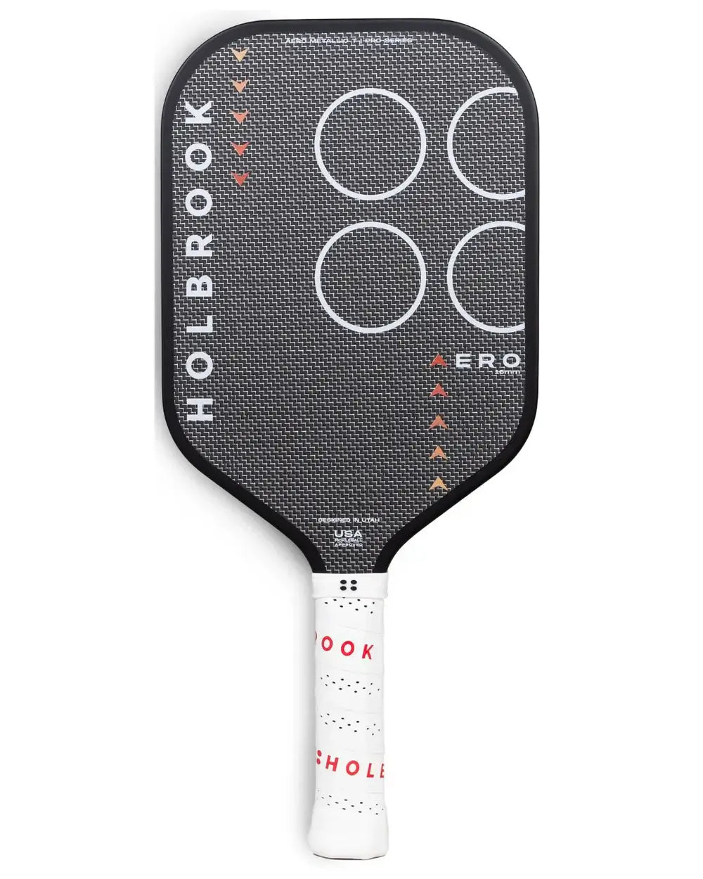 Holbrook Pro Aero Metallic T 16mm pickleball paddle featuring a sleek design and superior grip for enhanced performance.