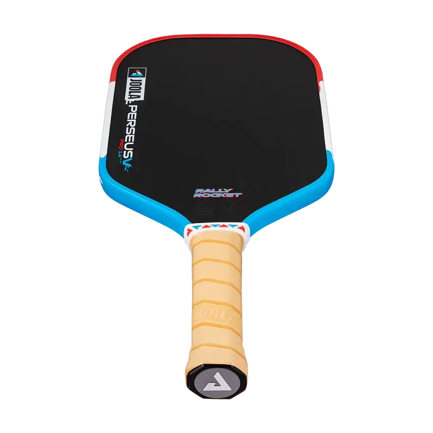 Joola Perseus Pro V Rally Rocket (Limited Edition) paddle with colorful design and comfortable grip.