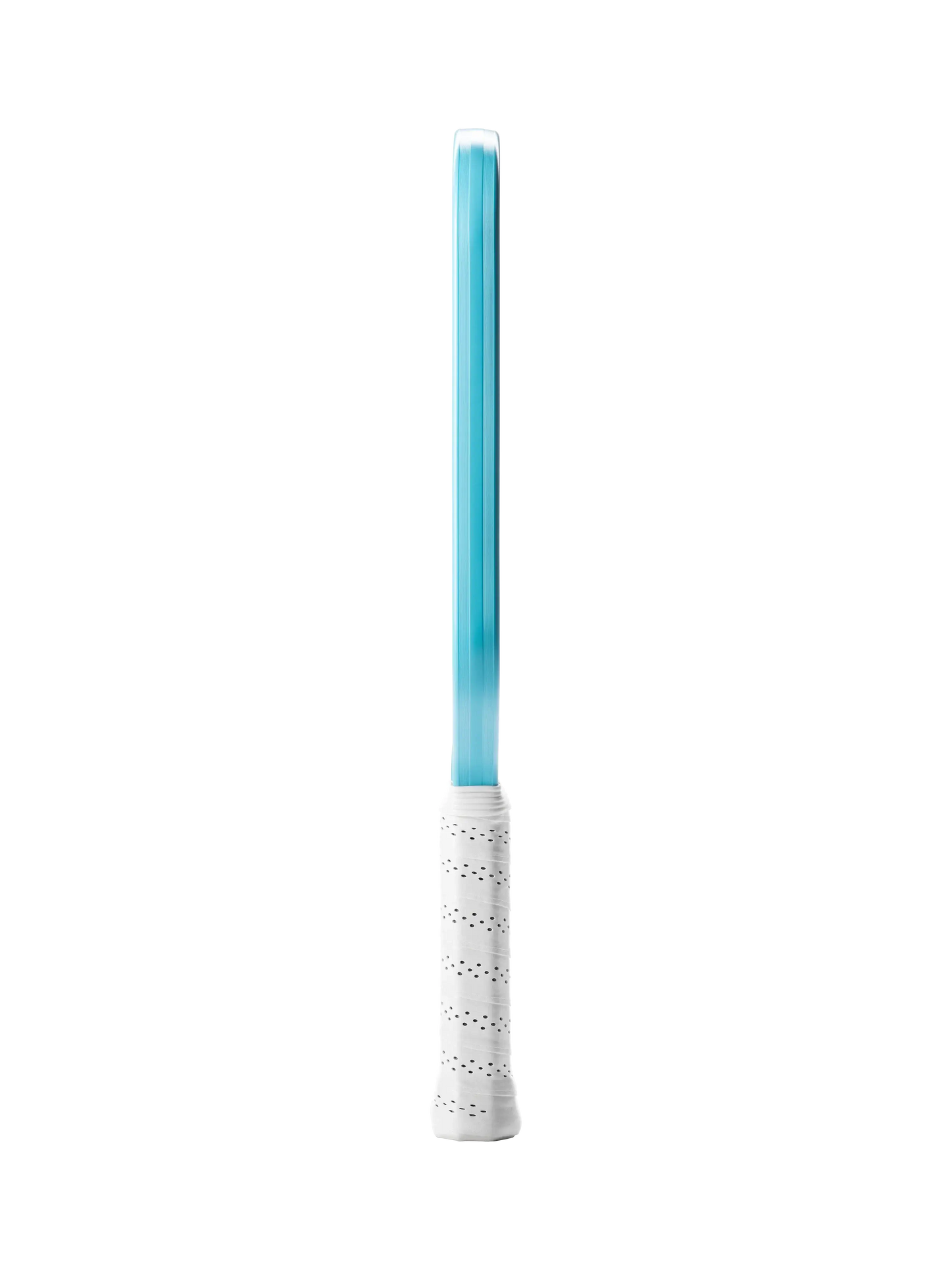 SLK ERA Power Elongated paddle with a white grip and blue paddle face, designed for aggressive play styles.