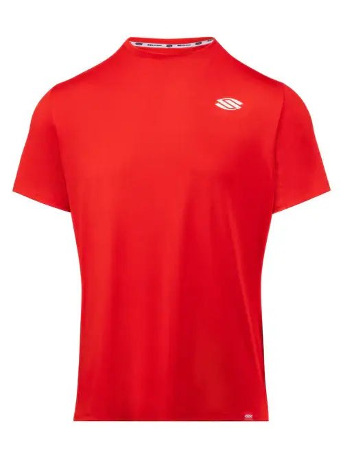 Men's Essentials Sport-Wik short sleeve red performance tee for pickleball with moisture-wicking fabric.