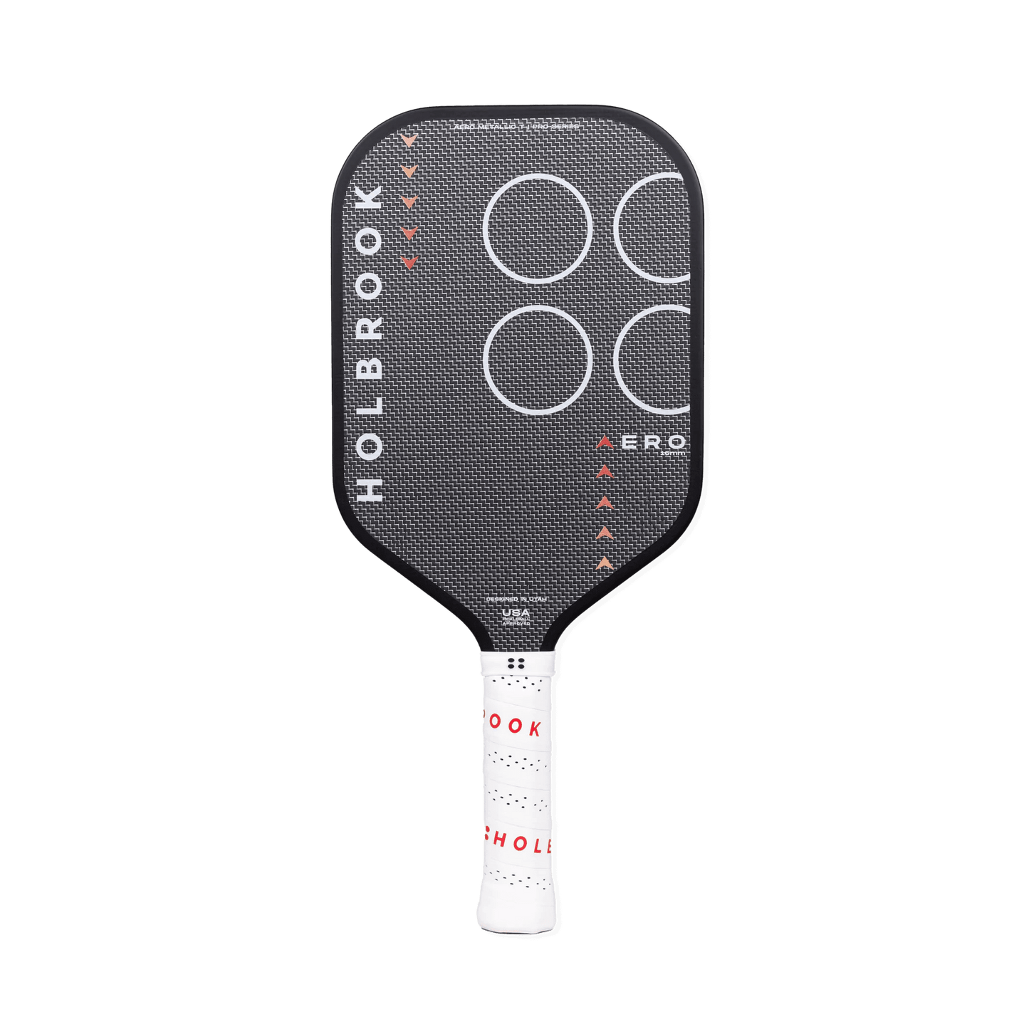 Holbrook Pro Aero Metallic T pickleball paddle featuring sleek design, superior grip, and control for high performance.