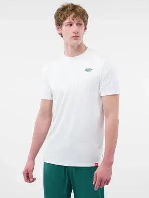 Men's Essentials Sport-Wik Short Sleeve Performance Tee in white, lightweight and moisture-wicking fabric.