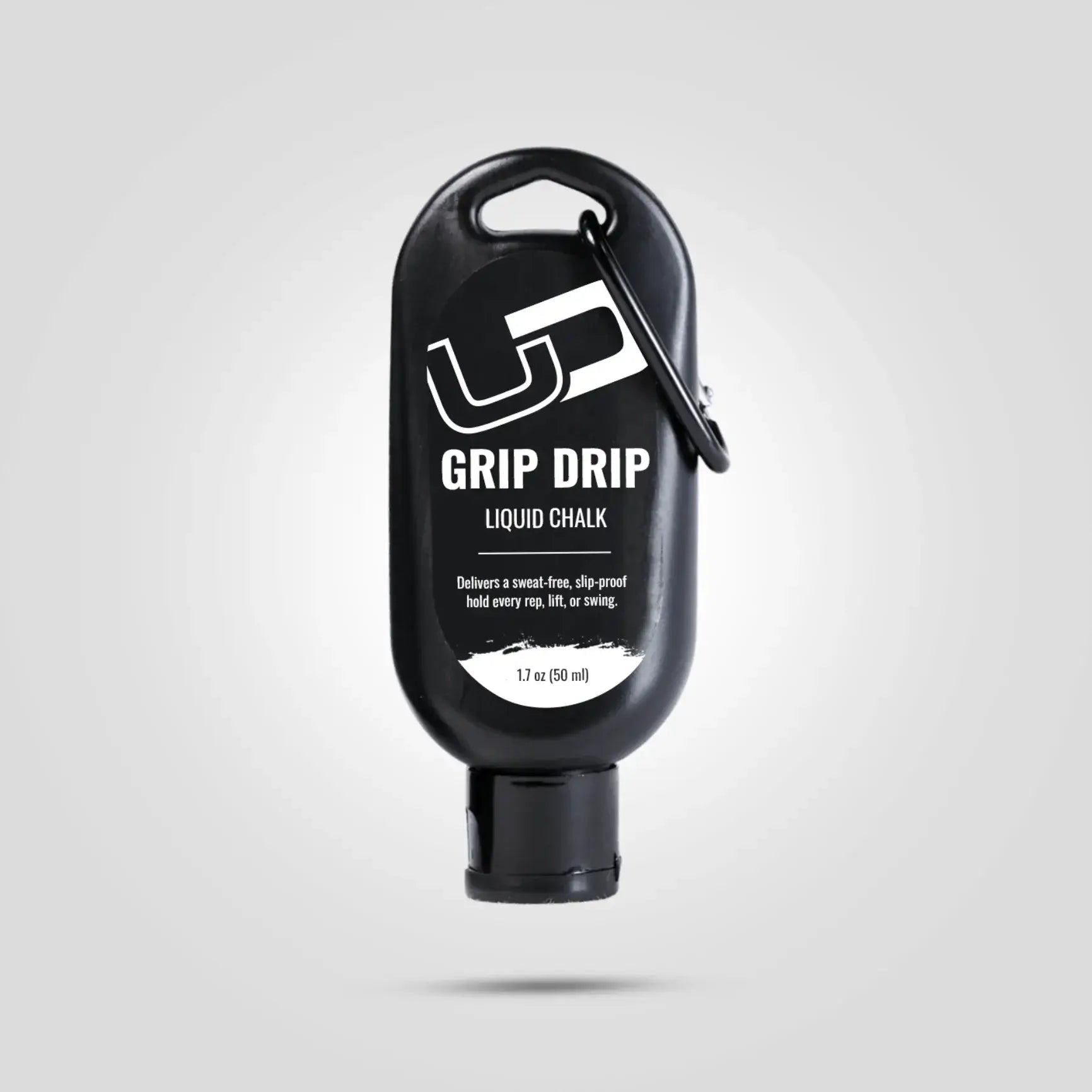 Udrippin Liquid Chalk bottle for improved grip; perfect for gym, sports, and more.