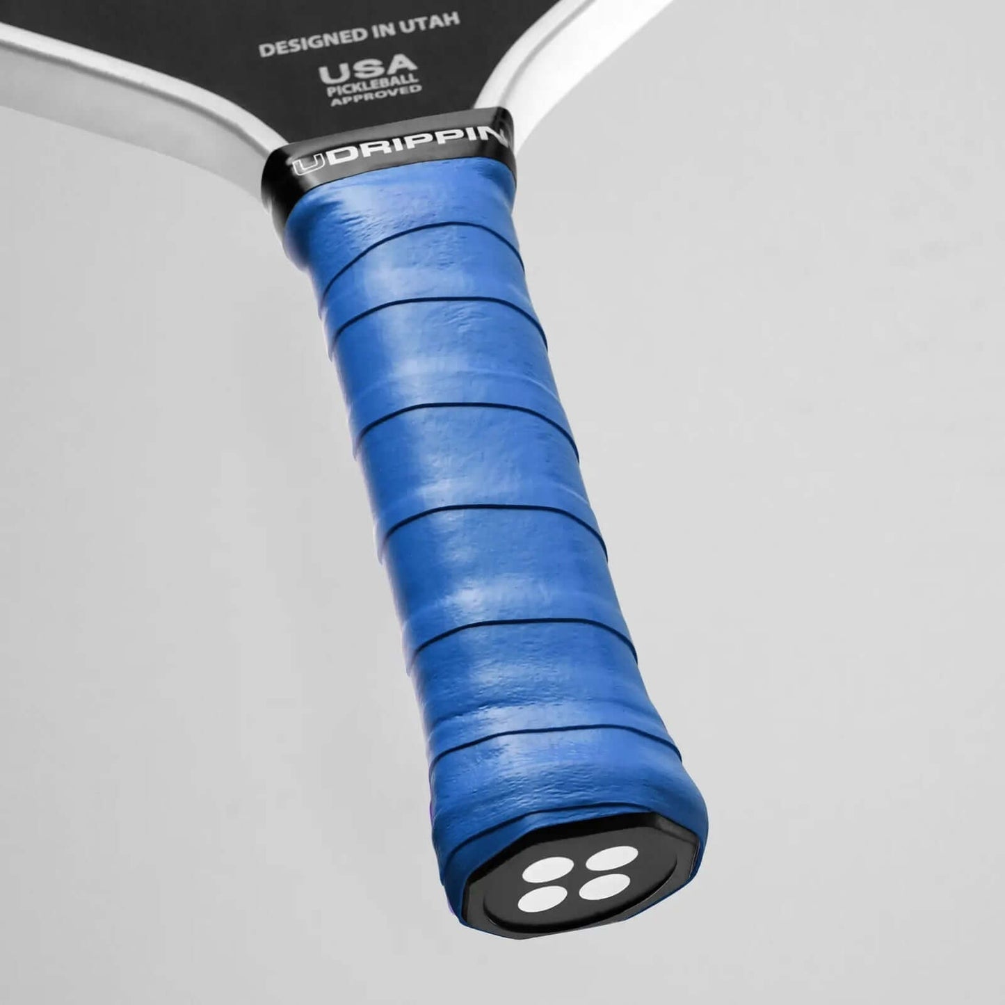 Udrippin Light Blue - Comfort Tour paddle grip shown with high-quality tack and sweat absorbent material.