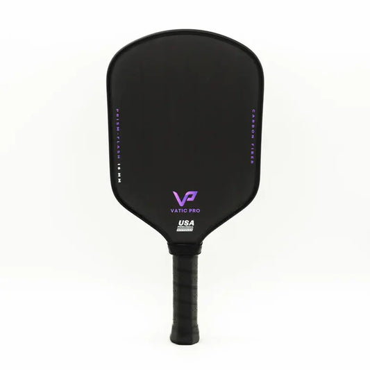 VATIC PRO PRISM FLASH 16mm carbon fiber pickleball paddle with standard handle and sleek design.