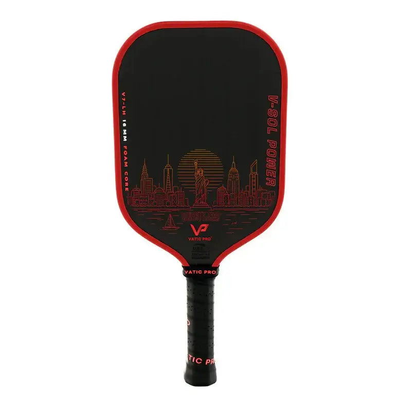 Vatic Pro V-SOL POWER V7 Launch Edition elongated pickleball paddle with raw carbon fiber face