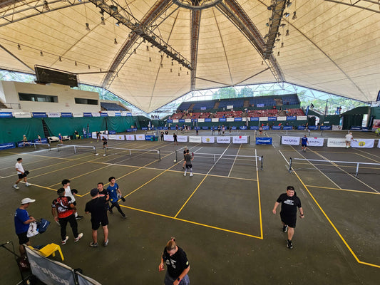 Indoor pickleball tournament in Malaysia the  Skechers KL International Pickleball Tournament 2024 at Tun Razak National Tennis Centre