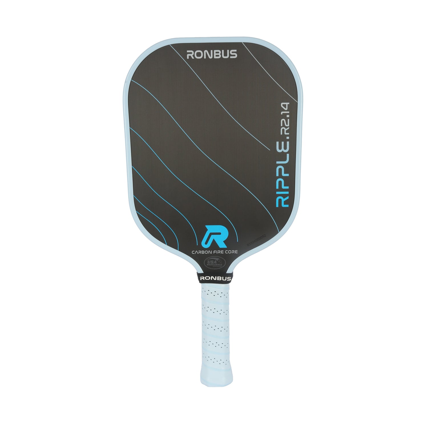 Ronbus Ripple paddle featuring a carbon fiber core, designed for enhanced performance and control on the court.