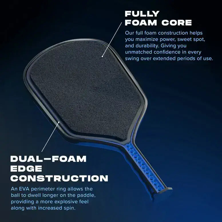 Vatic Pro V-SOL PRO Flash paddle features fully foam core and dual-foam edge construction for enhanced power and spin.