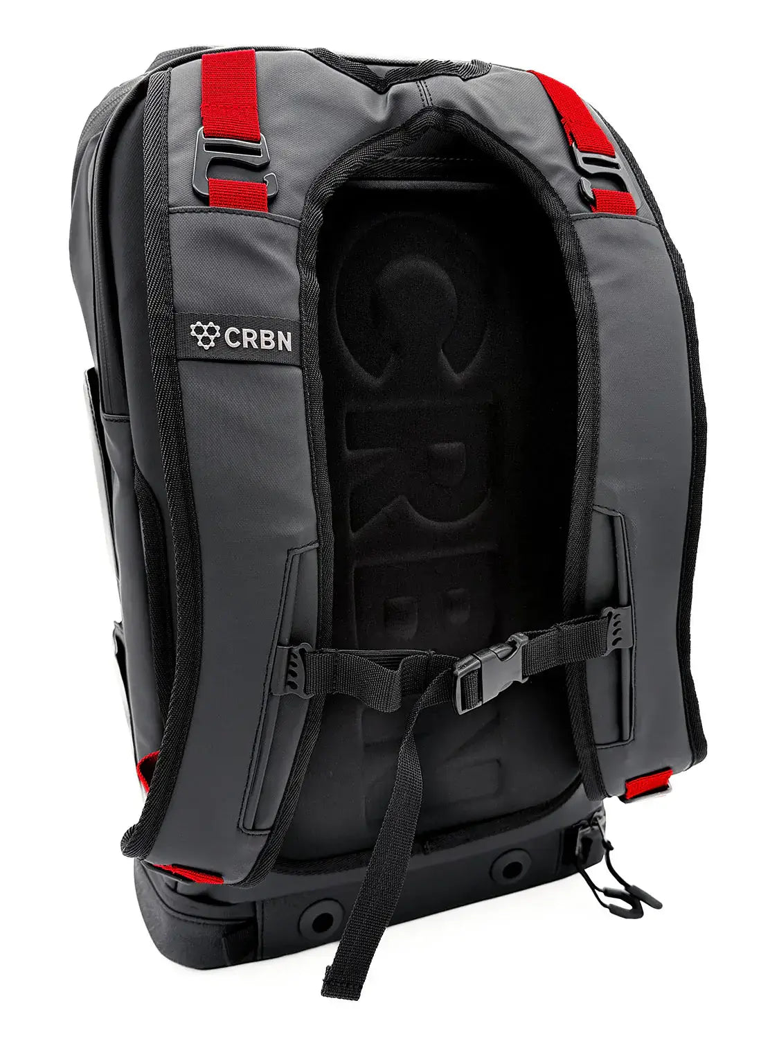 Detail of CRBN Pro Team Backpack 2.0 showcasing durable material and ergonomic design for players.