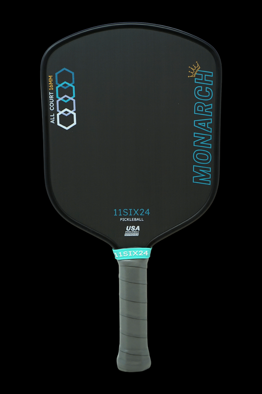 11SIX24 Monarch All Court Pickleball paddle with advanced surface technology for control and power.