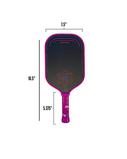 Proton Series Three Raw Carbon paddle dimensions: 16.5" x 7.5" x 5.375", pre-order for limited stock, high performance.