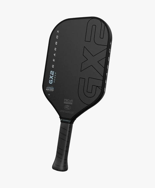 Gearbox GX2 Power hybrid paddle with a sleek black design, featuring SST 2.0 CarbonRibCore technology.