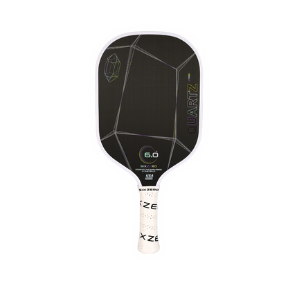 Six Zero Quartz Pickleball Paddle with large sweet spot for enhanced control, power, and performance.