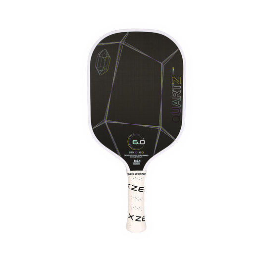 Six Zero Quartz Pickleball Paddle with large sweet spot for enhanced control, power, and performance.