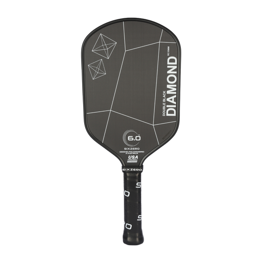 Six Zero Double Black Diamond Control Elongated Paddle with Raw Carbon Technology for Precision and Control