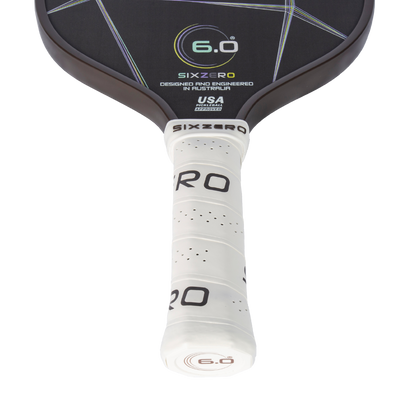 Six Zero Quartz pickleball paddle with large sweet spot offers quality performance, control, and power at an affordable price