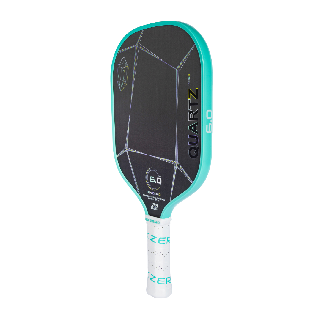 Six Zero Quartz pickleball paddle - quality performance and affordability blend, large sweet spot for enhanced control and power